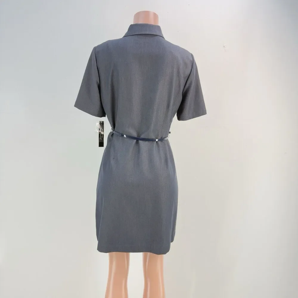 NWT Tahari Arthur S Levine Notch Collar Sheath Dress Size 10 Petite - Picture 4 of 17